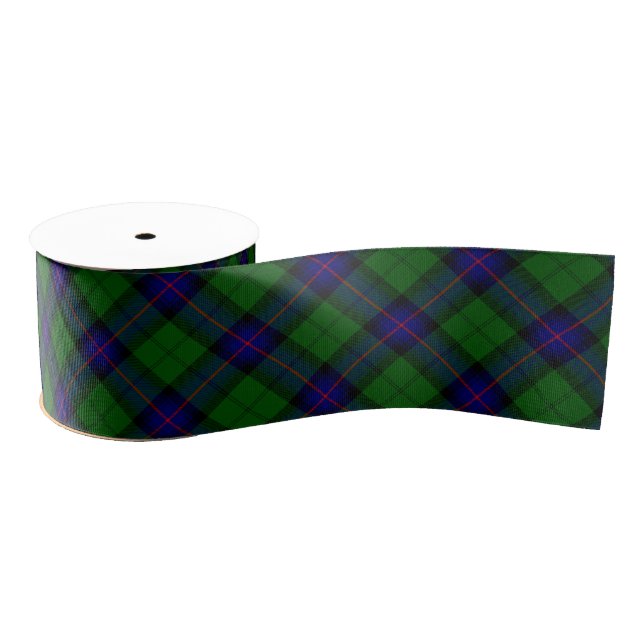 Armstrong tartan blue and green plaid grosgrain ribbon (Spool)