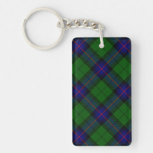 Armstrong tartan blue and green plaid keychain