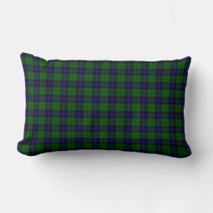 Armstrong tartan blue and green plaid lumbar pillow
