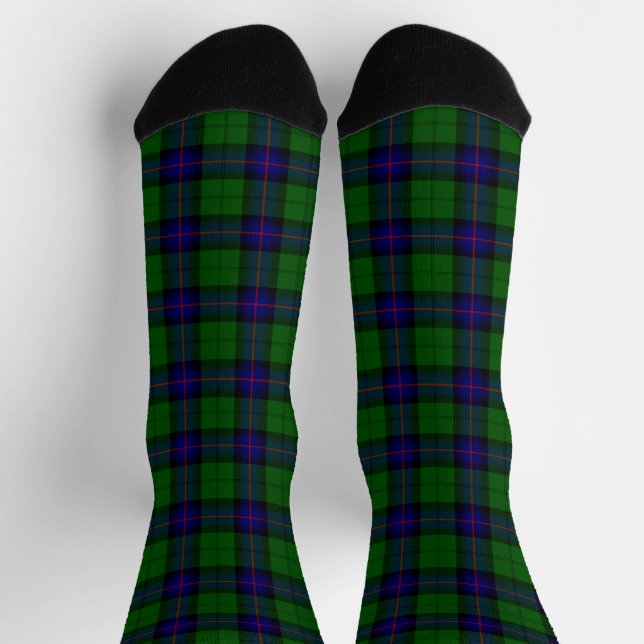 Armstrong tartan blue and green plaid socks (Top)