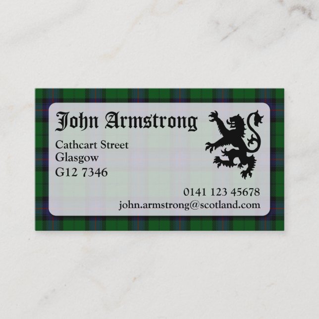 Armstrong Tartan Business Card (Front)