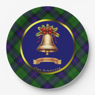 Armstrong Tartan Personalized Christmas Paper Plate