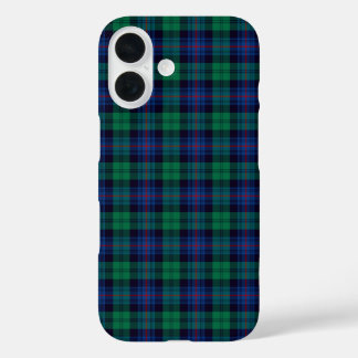 Armstrong Tartan Royal Blue and Green Plaid iPhone 16 Case
