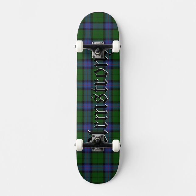 Armstrong Tartan Scottish Plaid Pattern Skateboard (Front)