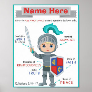 Armure de Dieu Poster pour enfants - Ephésiens 6:1