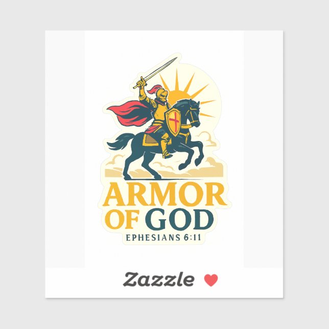Armure de Dieu - Sticker FaithFuel avec Ephésiens  (Feuille)