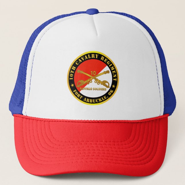 Army - 10th Cavalry Regiment - Fort Arbuckle, OK - Trucker Hat (Front)