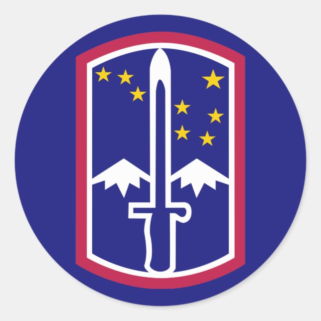Army 172nd Infantry Brigade Classic Round Sticker (Front)