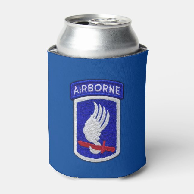 Army 173rd ABN Airborne Division Sky Soldiers Can Cooler (Can Front)
