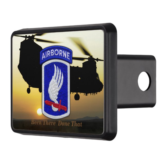 army 173rd airborne sky soldiers veterans vets trailer hitch cover (Left)