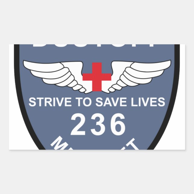 ARMY 236th Aviation Medical Detachment Military Pa Sticker (Front)