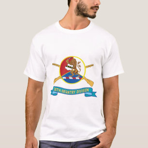 Army - 28th Infantry Division - DUI - w Br - SSI - T-Shirt