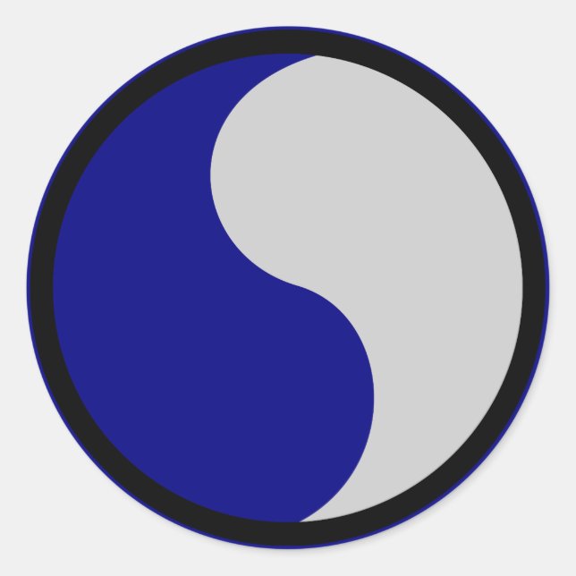 Army 29th Infantry Division Classic Round Sticker (Front)