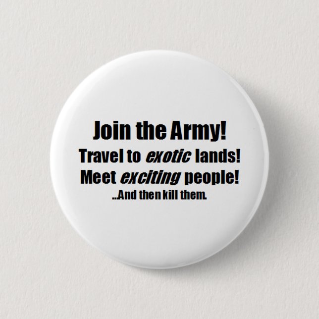Army 2 Inch Round Button (Front)