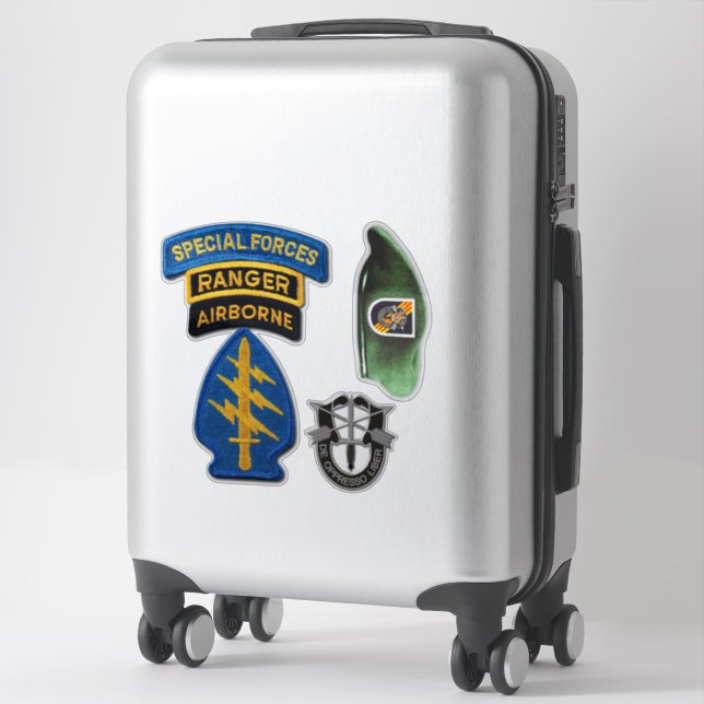 Army 5th Special Forces Group Green Berets contour (Suitcase)