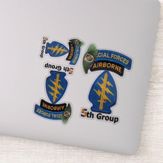 Army 5th Special Forces Group SFG contour stickers (Detail)