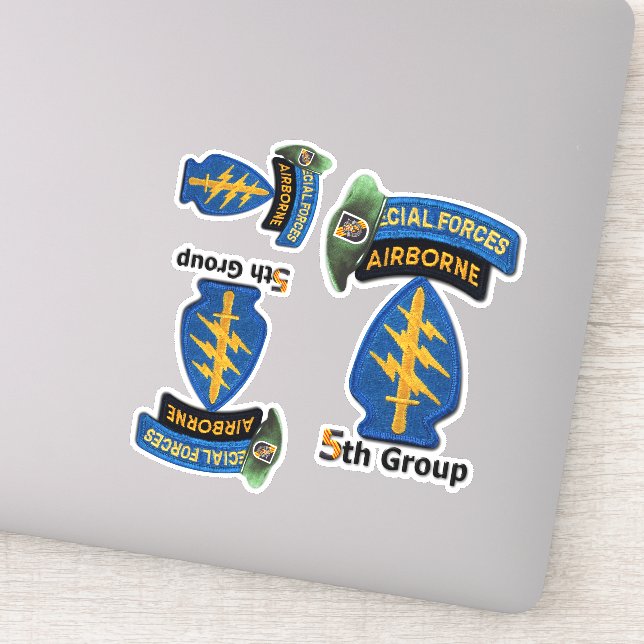 Army 5th Special Forces Group SFG contour stickers (Detail)