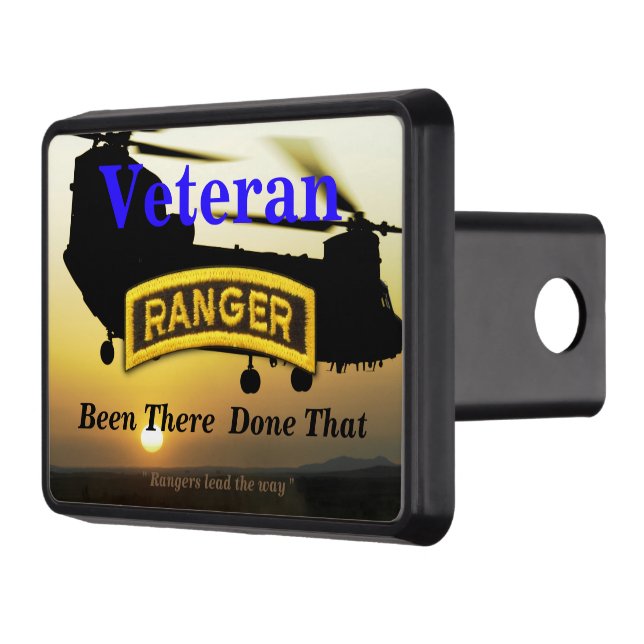 Army 75th Ranger Regiment Rangers fort Benning Trailer Hitch Cover (Left)