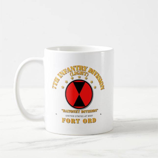 Army - 7th Infantry Division - Ft Ord.pn Coffee Mug (Left)