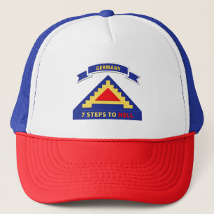 Army - 7th United States Army  w 7 Steps Hell w Sc Trucker Hat