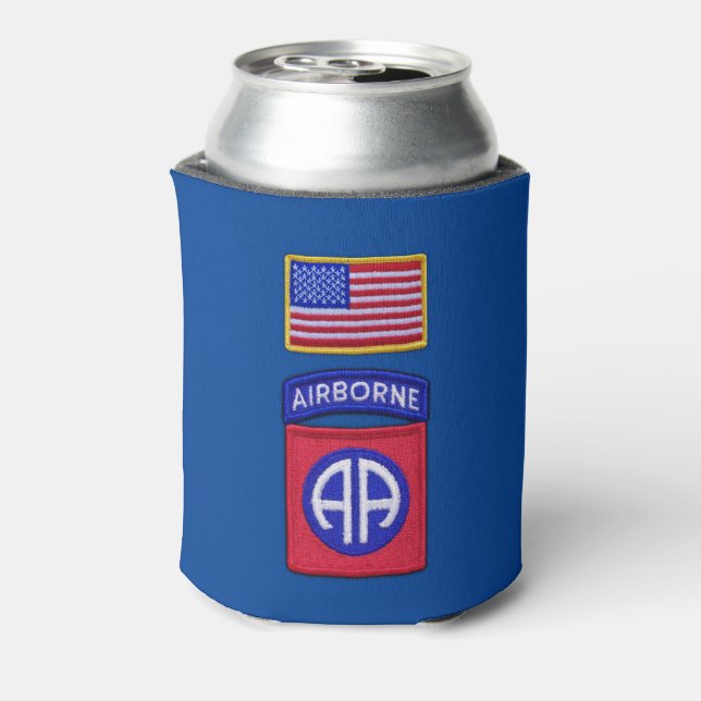 Army 82nd ABN Airborne Division Fort Bragg Can Coo Can Cooler (Can Back)