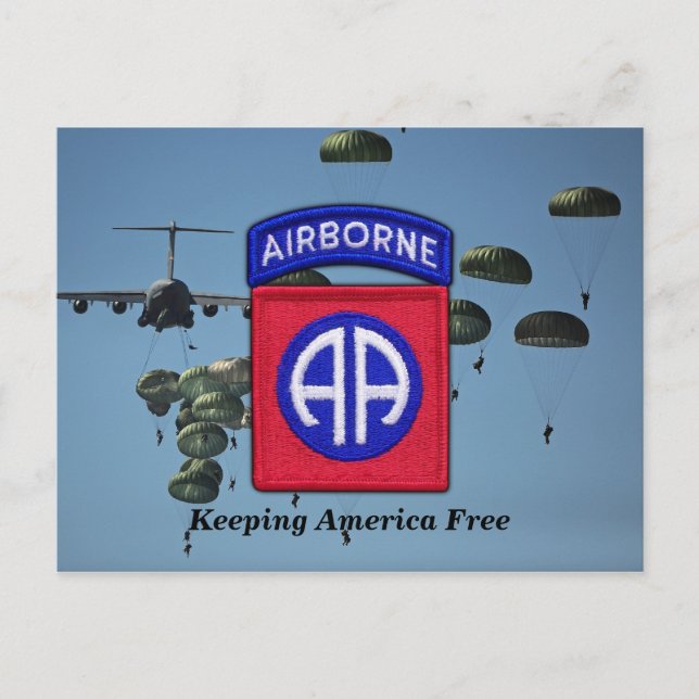 Army 82nd ABN DIV Airborne fort Bragg veterans Postcard (Front)