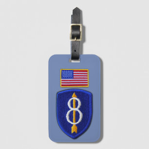 Army 8th Inf Div Infantry Division vets veterans Luggage Tag