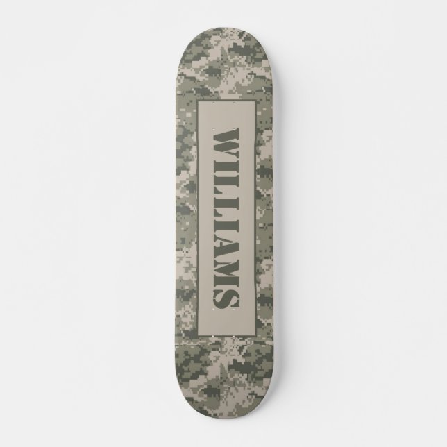 ARMY ACU Camoflauge Digital Camo Comp Skateboard (Front)