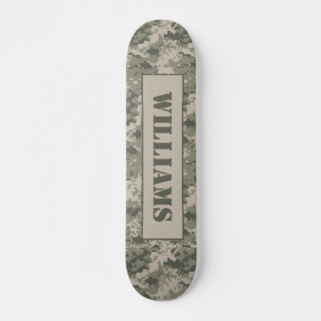 ARMY ACU Camoflauge Digital Camo Mini Skateboard (Front)