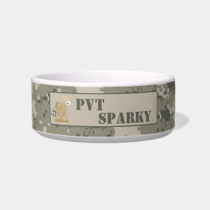 ARMY ACU Camoflauge Digital Camo Pet Food Bowl
