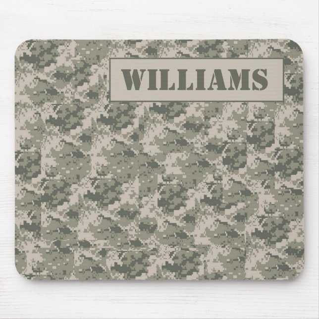 ARMY ACU Camoflauge Digital Personalized Mousepad (Front)