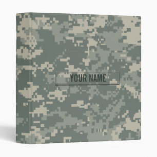 Army ACU Camouflage Customizable Binder