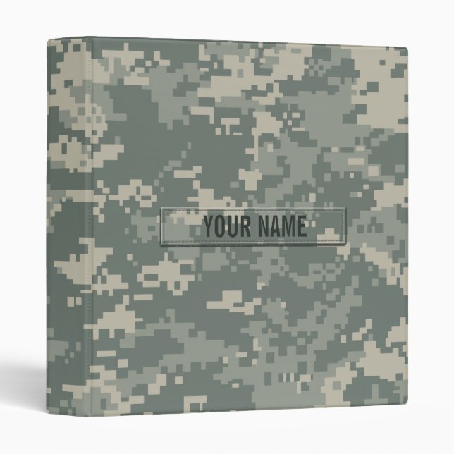 Army ACU Camouflage Customizable Binder (Front/Spine)