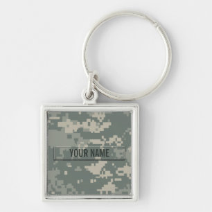 Army ACU Camouflage Customizable Keychain