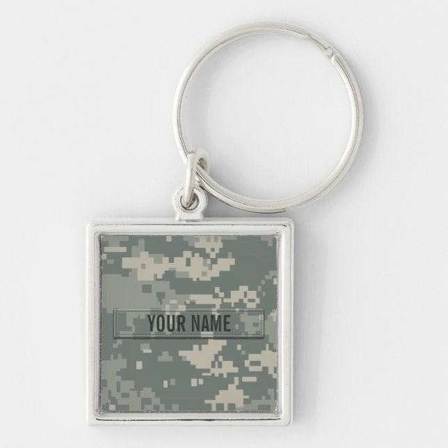 Army ACU Camouflage Customizable Keychain (Front)