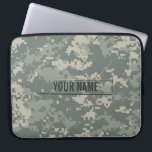 Army ACU Camouflage Customizable Laptop Sleeve<br><div class="desc">The digital camouflage pattern as seen on modern army soldiers' uniforms.</div>