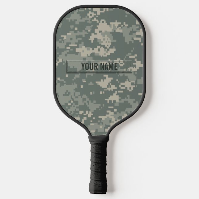 Army ACU Camouflage Customizable  Pickleball Paddle (Back)