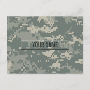 Army ACU Camouflage Customizable Postcard