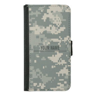Army ACU Camouflage Customizable Samsung Galaxy S5 Wallet Case