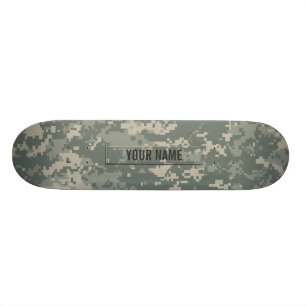 Army ACU Camouflage Customizable Skateboard