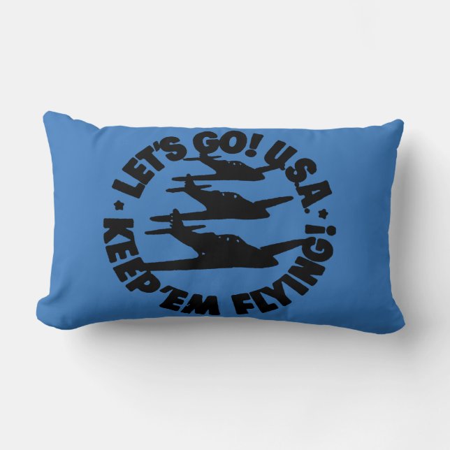 Army Air Corps Poster, 1941 Lumbar Pillow (Front)