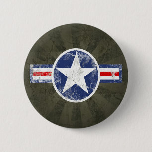 Army Air Corps Vintage 2 Inch Round Button