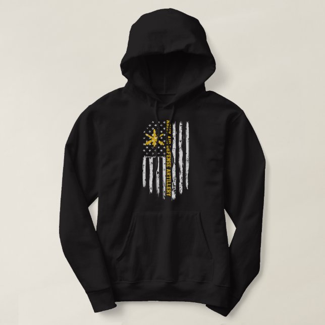 Army Air Defence Artillery American Flag Hoodie (Design Front)