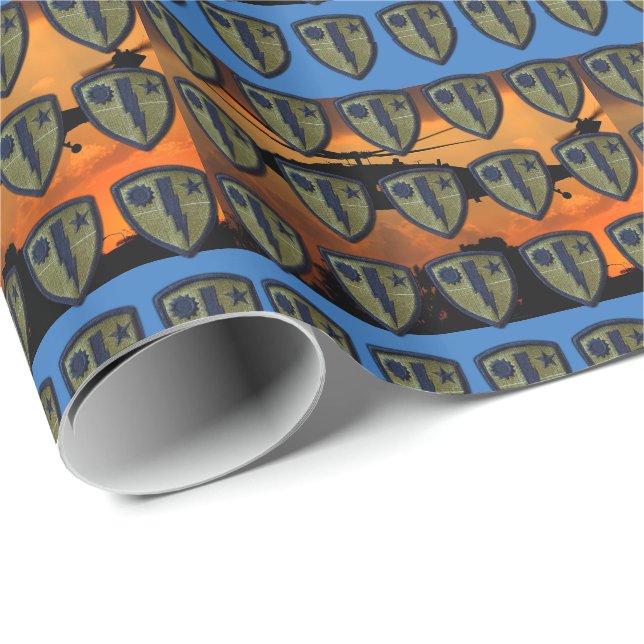 Army airborne rangers fort benning patch wrapping paper (Roll Corner)