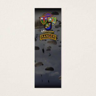 Army airborne rangers veteran patch bookmarkers