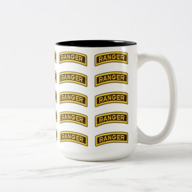army airborne rangers veterans vets lrrps Two-Tone coffee mug (Right)