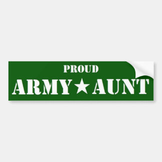 Army Aunt green Bumper Sticker