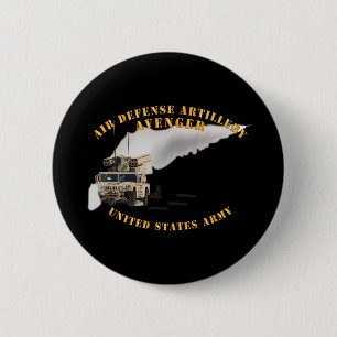 Army - Avenger Air Defense - Firing Missile 2 Inch Round Button