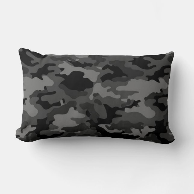 Army Black Camo Camouflage #2 Pillow Pillows (Front)