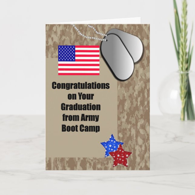 Army Boot Camp Graduation Congratulations Card (Front)